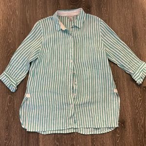 GUC Tommy Bahama Linen Striped Button Down